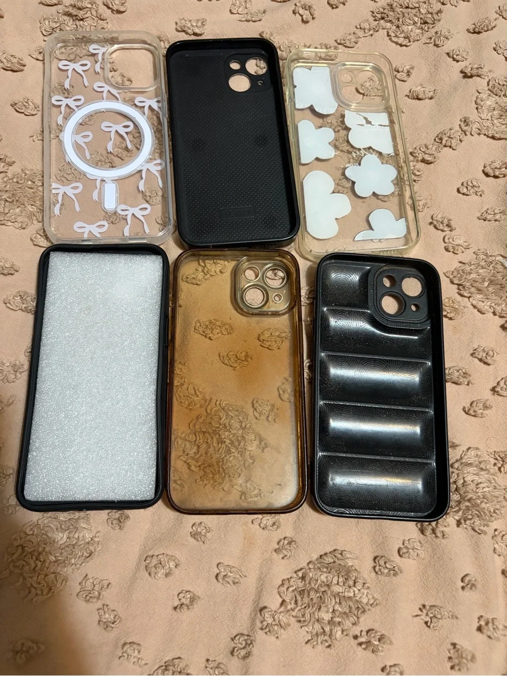 Phone Case  iPhone 14 Bundle - Pink, Purple, Gold, Black